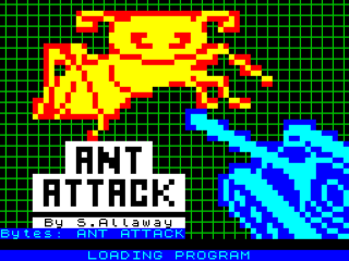 Mutant Ant Attack title screen for ZX Spectrum